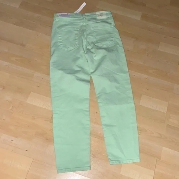 Spring forward with Stradivarius ASOS mint green salad 🥗 color mom jeans NWT - Picture 5 of 10